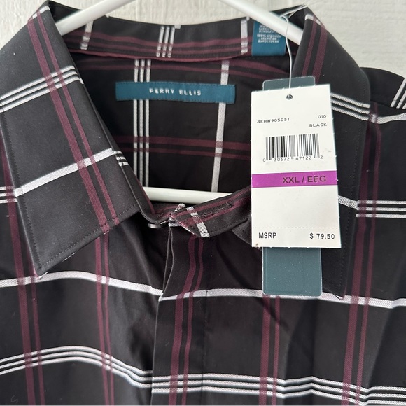 Perry Ellis men’s XXL cotton dressy casual shirt. Spread collar. $80 value. NWT - Picture 2 of 3